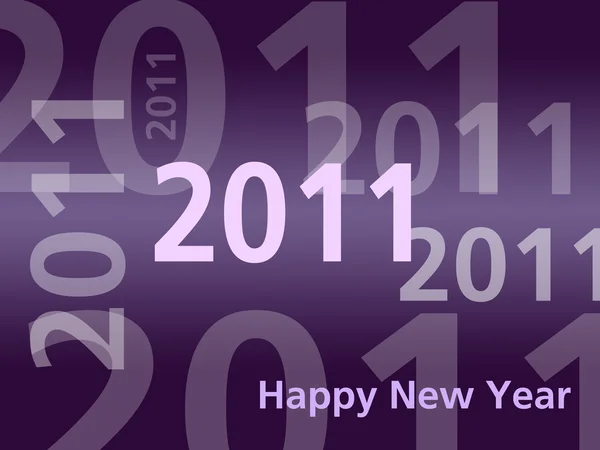 Happy New Year card - 2011 - Purple