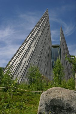 The Sami Parliament of Norway (Sámediggi) is the representative body for of Sami heritage in Norway. The peaked structure of the Plenary Assembly Hall re clipart