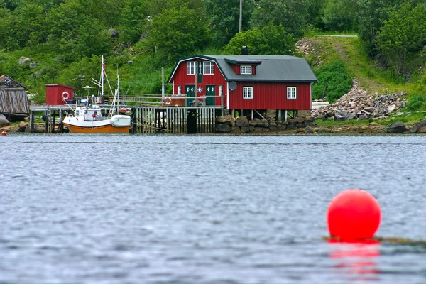 Rorbu Casa Típica Barco Lofoten Noruega —  Fotos de Stock