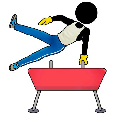 Pommel horse clipart