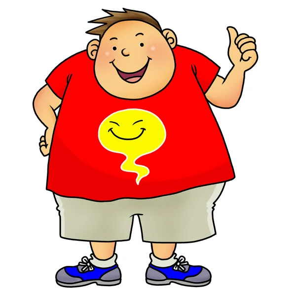 Overweight boy — Stock Photo, Image