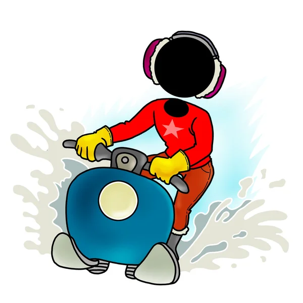 Silueta Hombre Icono Transporte Moto Nieve — Foto de Stock