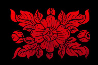 Paint art color red design thai clipart