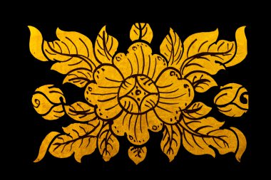 Paint art color golden design thai clipart