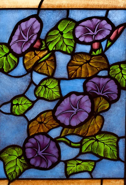 Colorido vidrio colorido en la iglesia . — Foto de Stock