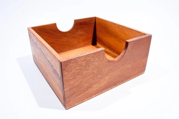 Drewniane pudełko pokrywką. — Zdjęcie stockowe
