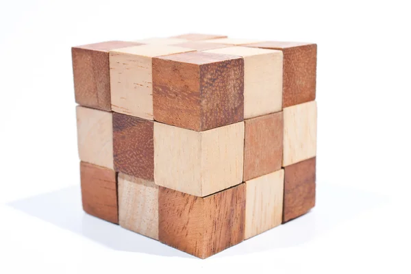 Деревянный куб . — стоковое фото
