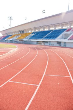 Angle curve of the athletics track. clipart