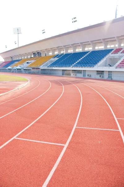 Angle curve of the athletics track.