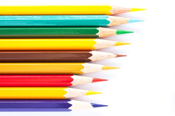 Różne kolory pastelowe, ułożone w rzędzie — Zdjęcie stockowe