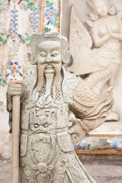 Číňané vytesané kamenné bojovníky. — Stock fotografie