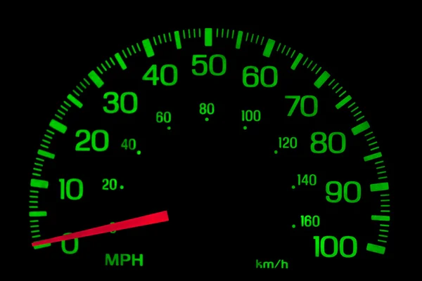 Speedometer on black isolated — Stock Photo, Image