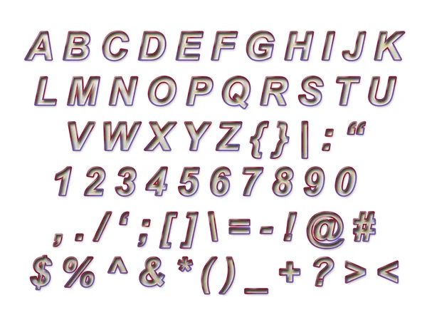 Bellissimo alfabeto da ritagliare — Foto Stock