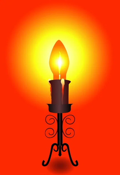 Lampada-candela — Vettoriale Stock