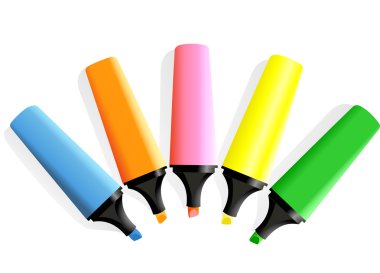 Set of markers clipart