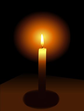 Candle on a dark background clipart