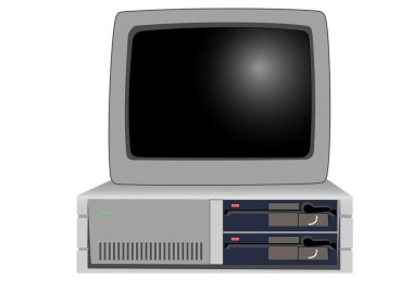 The old personal computer clipart