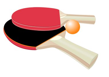 Table tennis rackets clipart