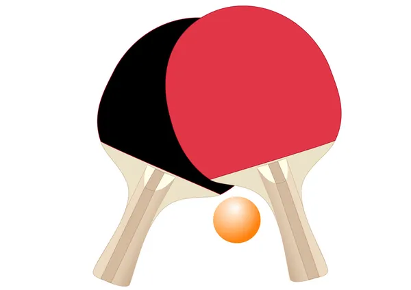 乒乓球球拍 — 图库矢量图片