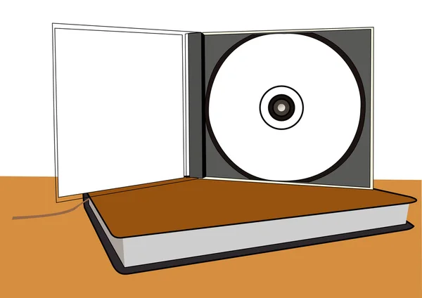 CD und Buch — Stockvektor