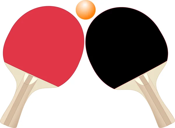 乒乓球球拍 — 图库矢量图片