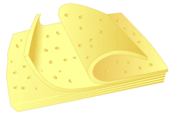 チーズのスライス — ストックベクタ