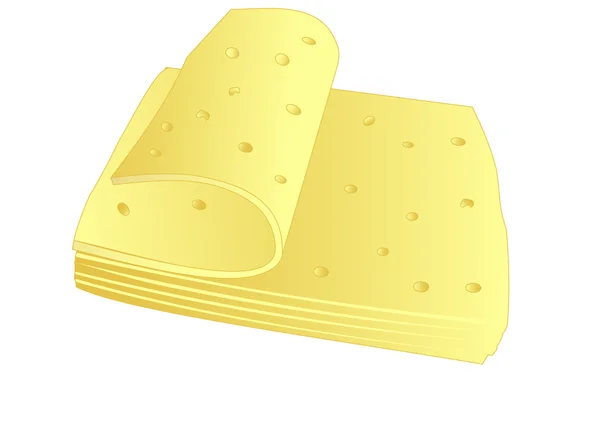 Rebanadas de queso — Vector de stock