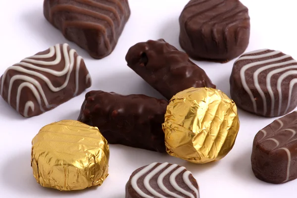 Finom csokoládé praliné — Stock Fotó