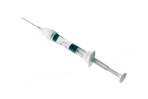 Syringe on white background — Stock Photo, Image