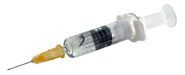 하얀 배경에 고립된 Syringe — 스톡 사진
