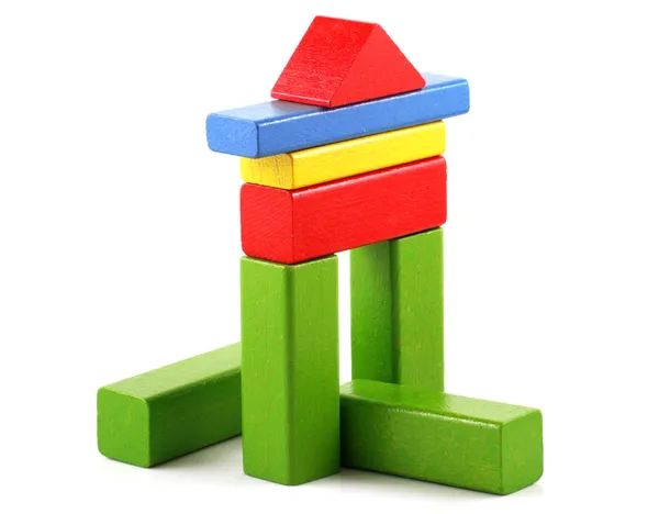 stock image Wooden building blocks