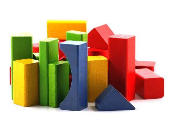 stock image Wooden building blocks