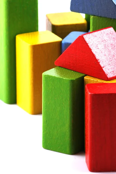 stock image Wooden building blocks