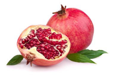 Juicy pomegranate and half clipart