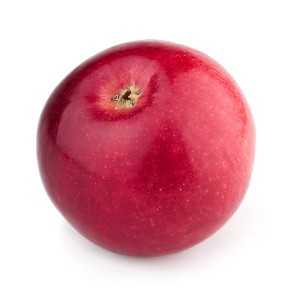 Σκούρο Κόκκινο Μήλο Που Απομονώνονται Λευκό Φόντο — Φωτογραφία Αρχείου
