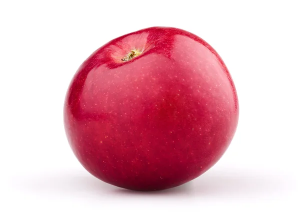 Mörk Röd Äpple Isolerad Vit Bakgrund — Stockfoto