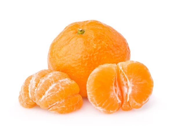 Ripe tangerine with slices — Stock Photo, Image