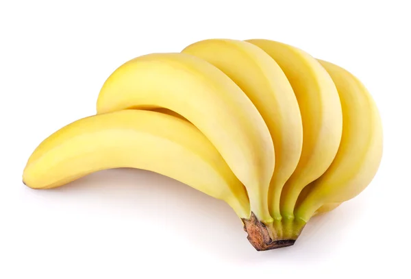 Bos Van Bananen Vruchten Geïsoleerd Witte Achtergrond — Stockfoto