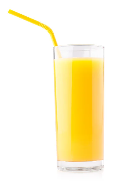 Glas Orangensaft Isoliert Auf Weiß — Stockfoto