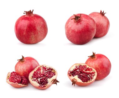 Set of juicy pomegranates clipart