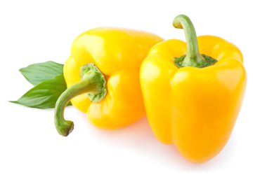 Two yellow sweet pepper clipart