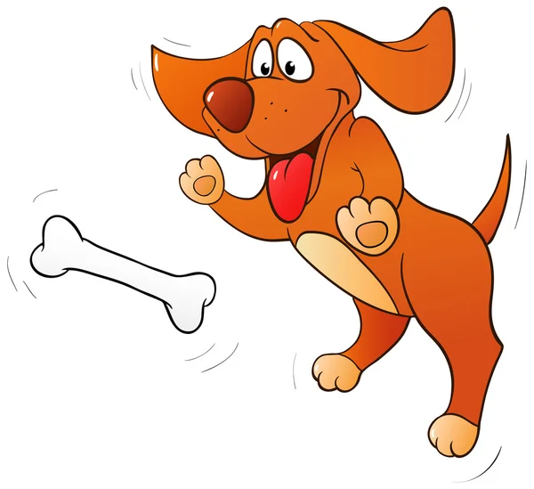 Spaßspringender Hund — Stockvektor