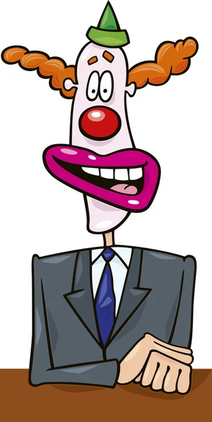Politicien en masque de clown — Image vectorielle