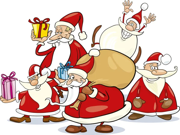 Groupe Père Noël — Image vectorielle