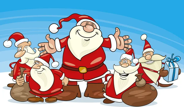 Groupe Père Noël — Image vectorielle