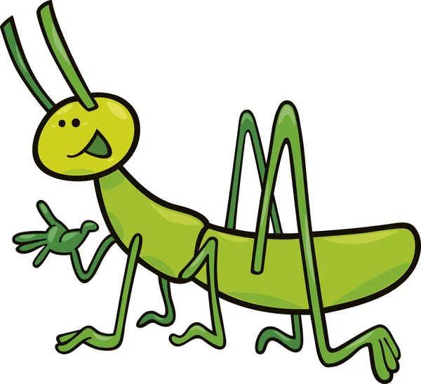 Grasshopper divertido — Vector de stock