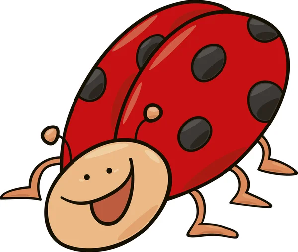 Funny ladybug — Stock Vector