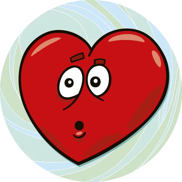 Ilustração Dos Desenhos Animados Coração Assustado —  Vetores de Stock