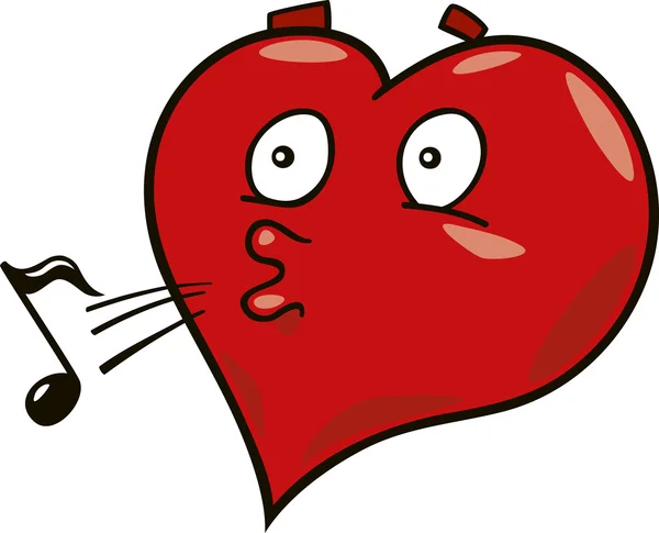 Laidback Heart Karikatür Çizimi — Stok Vektör