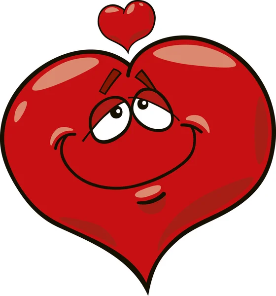 Απεικόνιση Κινουμένων Σχεδίων Της Καρδιάς Στην Αγάπη — Διανυσματικό Αρχείο